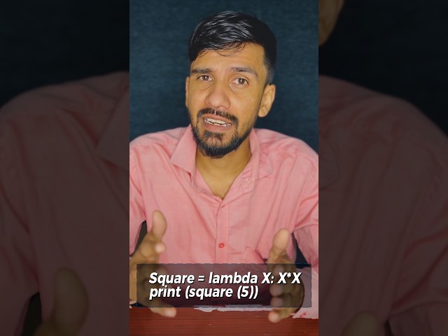 Is this a function or a shortcut? 😳 Everyone gets confused when they see Python's lambda! #python...