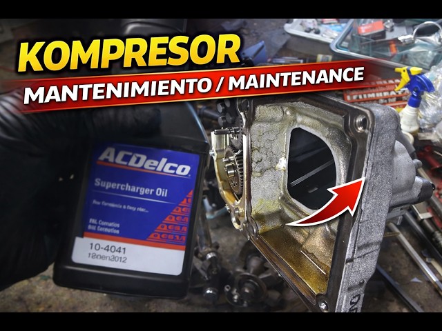 KOMPRESSOR supercharger maintenance, oil change and installation. MERCEDES. Chapter 47.