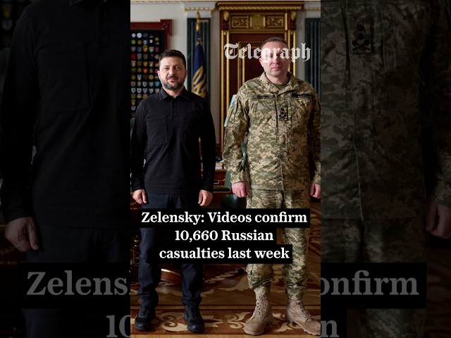 Zelensky says 10,000 Russians killed or wounded last week alone