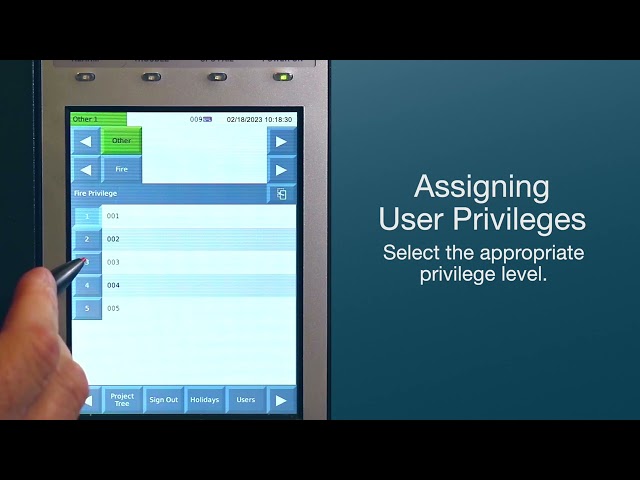 EST4 LCD Demonstration - User & Privileges