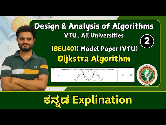Dijkstra Algorithm problem | Analysis and Design of Algorithm | All universities