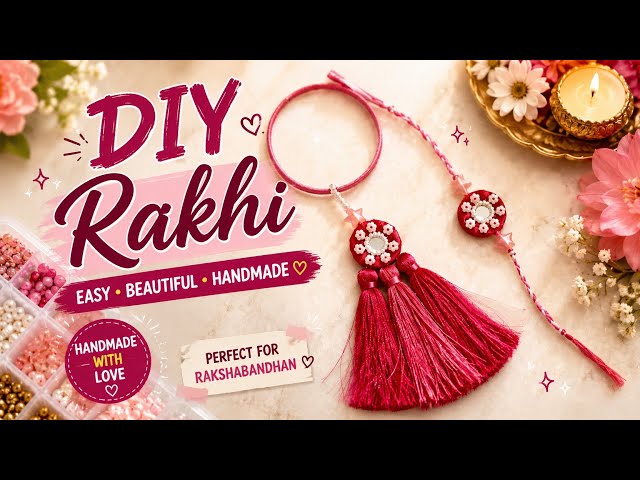how to make rakhi at home | DIY rakhi for brother and sister in law | diy lumba rakhi | bhaiya bhabi