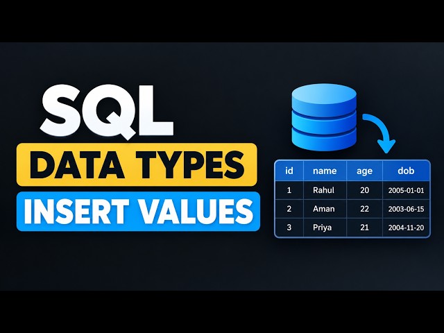 SQL Tutorial in Hindi #3 | Data Types & INSERT INTO in MySQL for Beginners