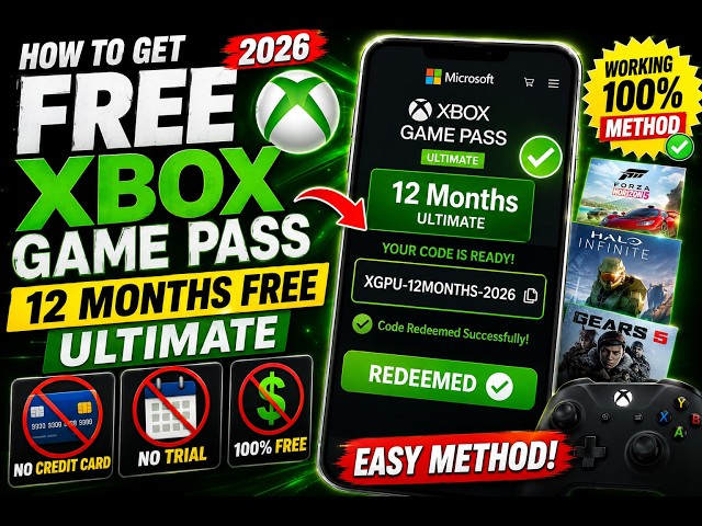 How to get Free Xbox Game Pass 12 Months Free Ultimate ✅ (12 Month Code) No Trial No Credit Card