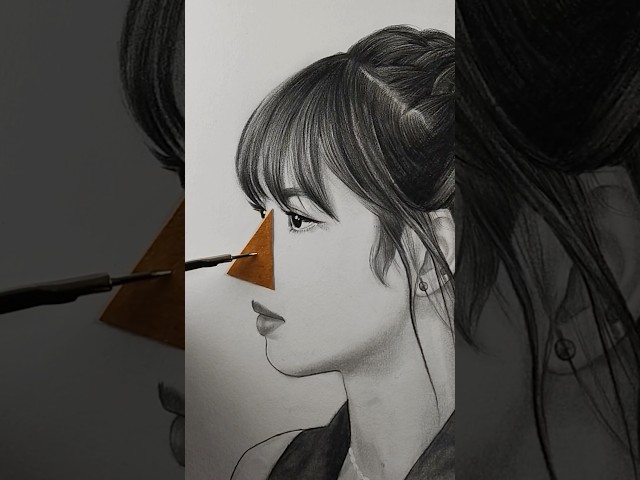 Nose drawing hack 👃❤️✍️  #art #artist #cartoon #drawing #satisfying #anime #shorts #lisa #bts