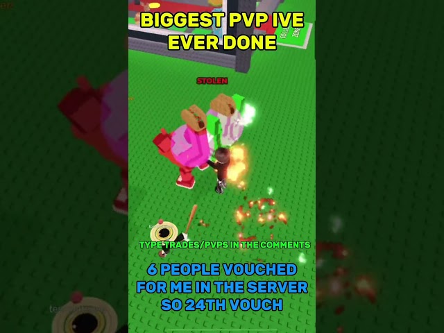 BIGGEST PVP IVE EVER DONE ✅  *HUGE VOUCH* #roblox #stealabrainrot #fypシ 