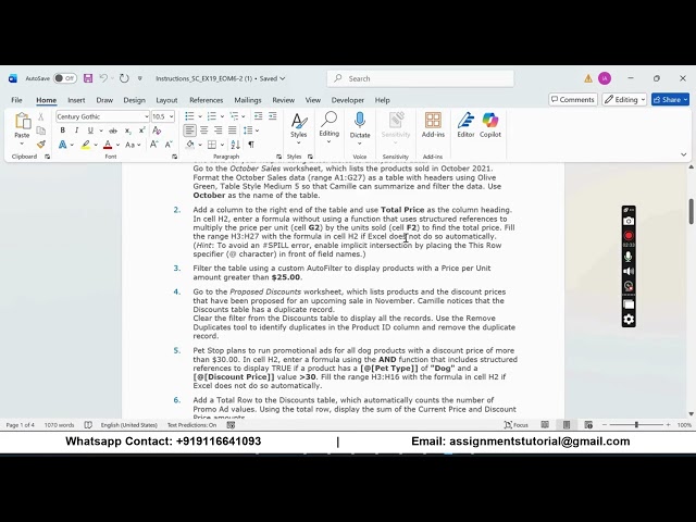 Shelly Cashman Excel 2019 | Module 6: End of Module Project 2 Pet Stop
