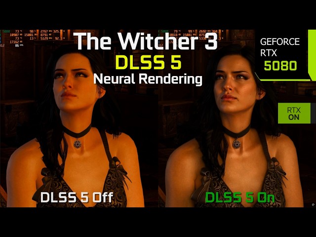 NVIDIA DLSS 5 Neural Rendering in The Witcher 3 - Graphics/Performance Comparison | RTX 5080