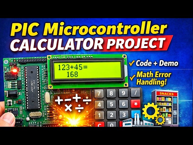 This PIC Microcontroller Can Do Math?! | Building a Calculator with Keypad & LCD (mikroC)