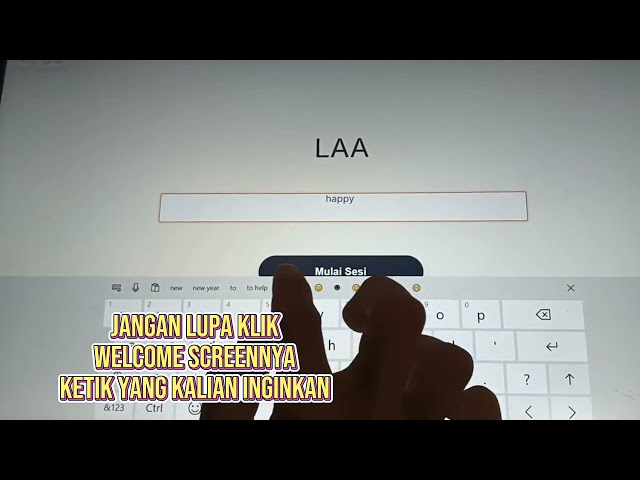 Tutorial cara membuat welcome screen,