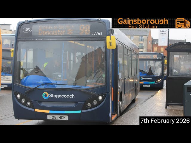 Buses at Gainsborough Bus Station (07/02/2026)