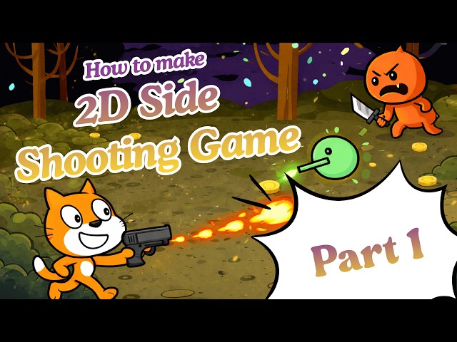 [Scratch Tutorial] How to make a 2D Side Shooting Game (Part 1)