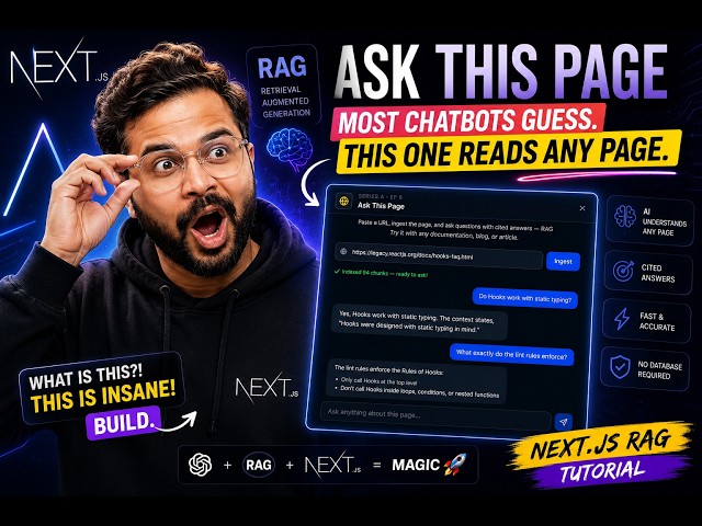 Most Chatbots Guess. This One Reads Any Page. | Next.js RAG Tutorial
