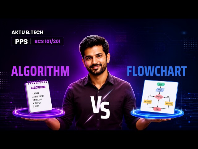 Algorithm vs Flowchart Explained in Hindi - 5 Differences You Must Know | AKTU B.Tech PPS
