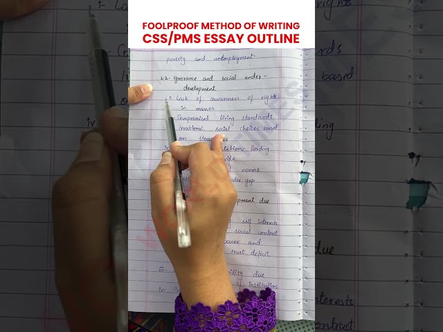 Foolproof Method of Writing CSS/PMS Essay Outline | Score Better in Essay