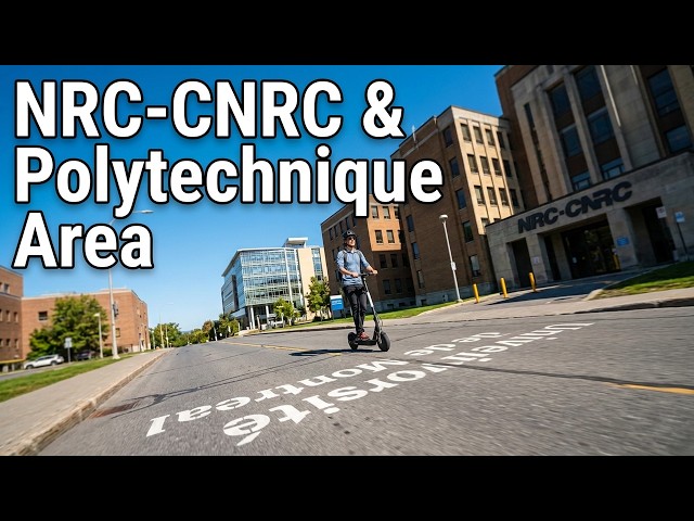 360 video | Ride: NRC-CNRC & Polytechnique Area on an E-Scooter