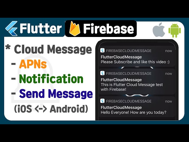 Flutter with Firebase (6) - Cloud Messaging ( APNs, Notification, Send Message ) example, tutorial
