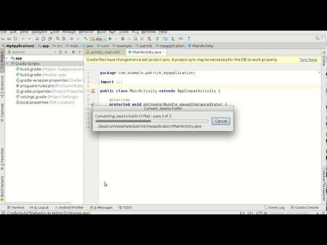 Convert java file to kotlin in android studio (Easy!!)