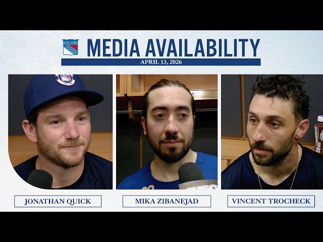 NYR at FLA: Jonathan Quick, Mika Zibanejad & Vincent Trocheck Postgame Media Avail | April 13, 2026