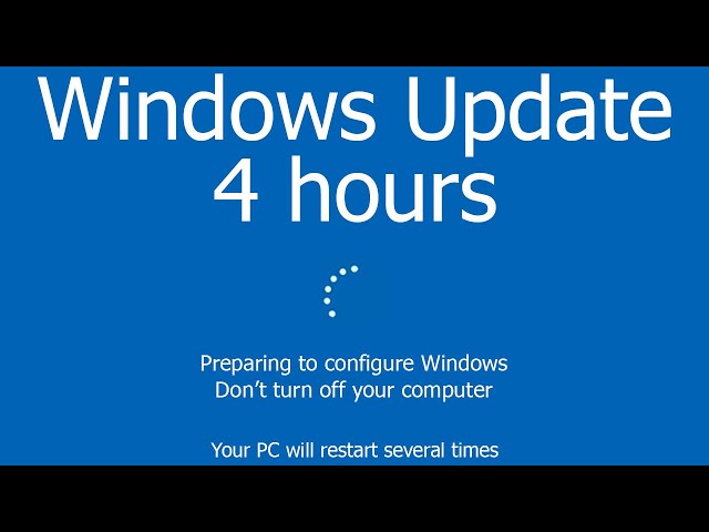 Windows Update Screen 4 hours REAL COUNT in 4K UHD !