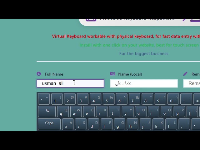 touch screen keyboard html css javascript-automatic