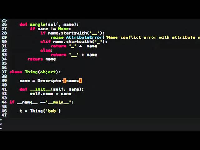 Python Screencast - Descriptors