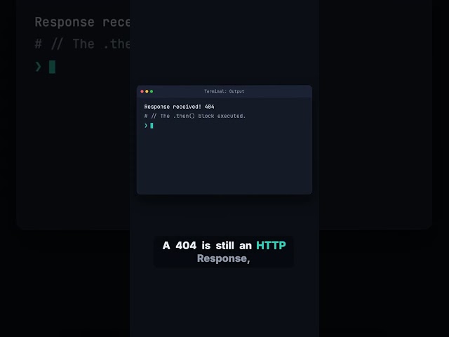 JavaScript fetch() Resolving Does Not Mean Success