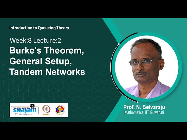 Lec 29: Burke's Theorem, General Setup, Tandem Networks