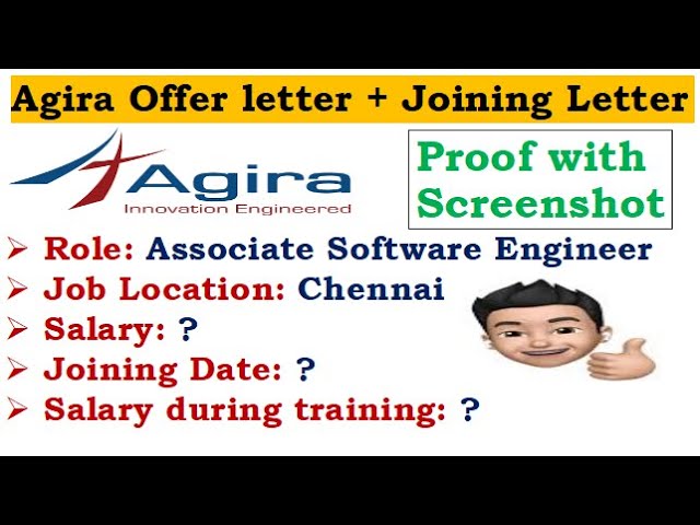 🔥Agira Technologies is sending Offer letter + Joining letter | Joining Date? | Salary? | Location?