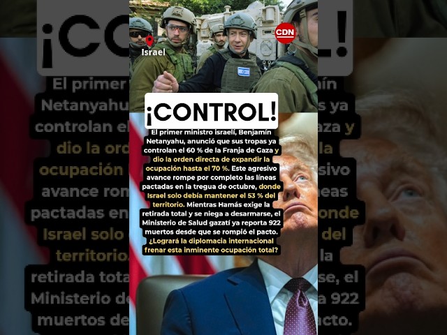 Tropas Israelíes Tomarán el 70% de Gaza #shorts