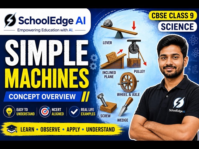 Simple Machines Explained | CBSE Class 9 Science | Work & Energy | SchoolEdge AI