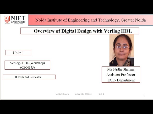 Verilog Intro, Abstraction Levels,Switch,gate,behavioral and data-flow levels-class room interaction