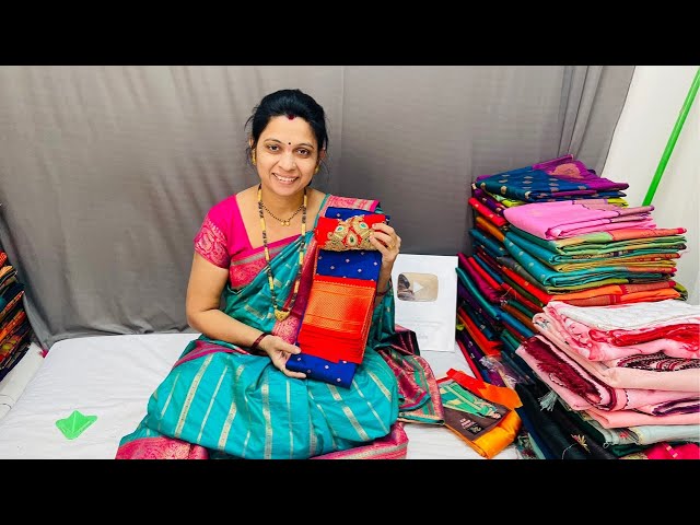 soft silk paithani live |pure silk||Wedding season | shubham paithani yeola #paithan