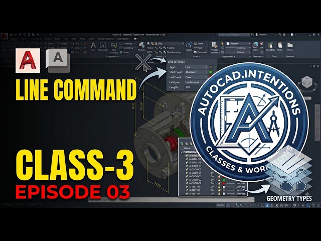 #line #polyline  Let’s Begin! CLASS-3 #cad #autocad #tutorial #AUTOCADINTENTIONS #viral #shorts