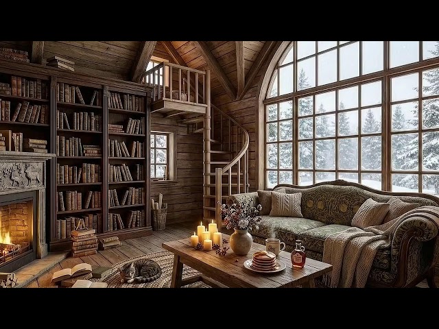 Cozy Jazz Mix 🍂 Fireplace Jazz for Study, Work, Relax & Stress Relief