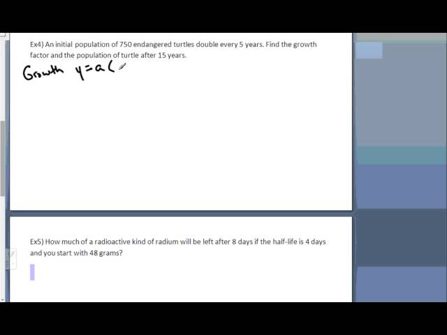 Exponential Growth and Decay Word Problems