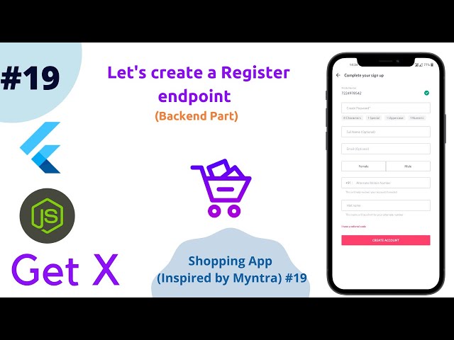 Nodejs - Working on the Register endpoint || Backend Part|| MongoDB || Myntra clone #19