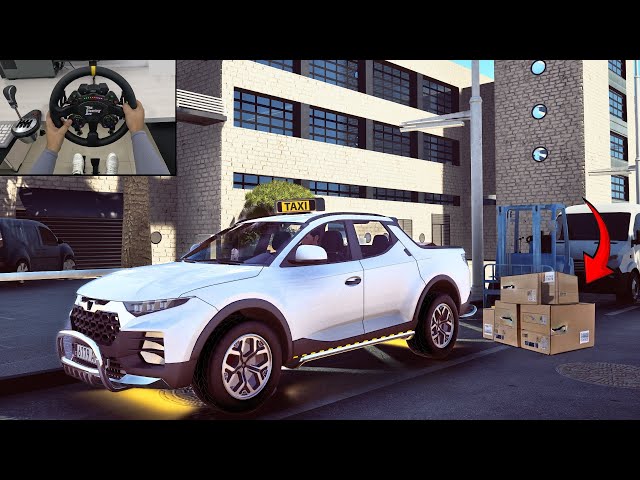 Taxi Life: A City Driving Simulator - Delivery Driver DLC Gameplay | Steering Wheel Gameplay