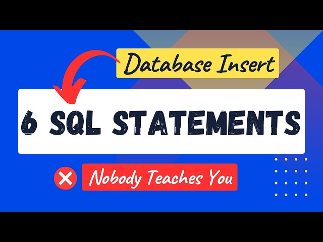Database Insert SQL Statements on PostgreSQL
