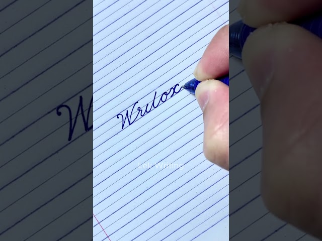 “Writox W" Beautiful name in Cursive writing | How to write English Cursive writing | Cursive Letter