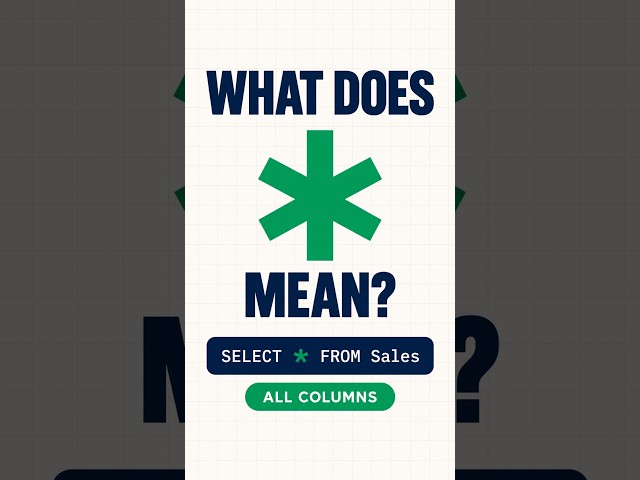 Your First SQL Query: SELECT * FROM Sales