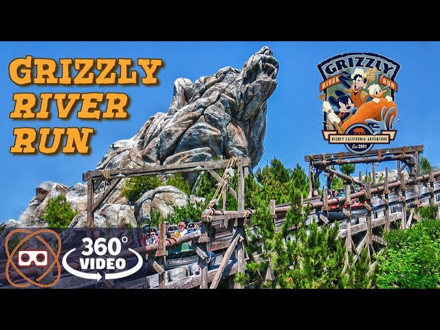 [5k 360] California Adventure Grizzly River Run - Whitewater Rapids Ride - Full 360 POV