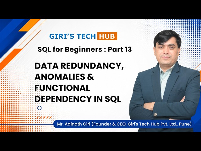 Avoid Redundancy, Anomalies & Functional Dependency in SQL | Database Normalization Explained