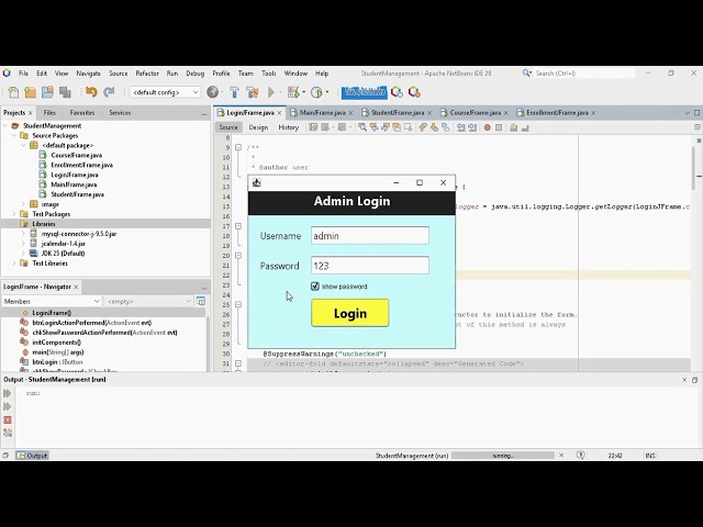 How to Show Password in Java Login Form Using Netbeans