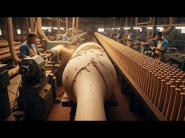 Inside the Baseball Bat Factory – Turning Ash and Maple into Major League Sluggers