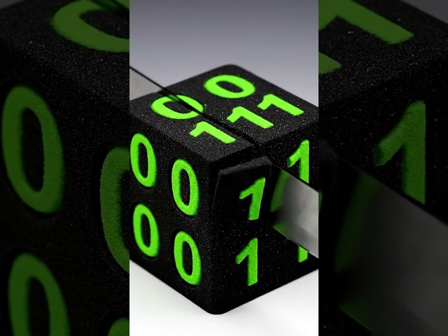 Cyber Kinetic Sand Cutting Asmr 💚 #ai #kineticsand #satisfying #asmr