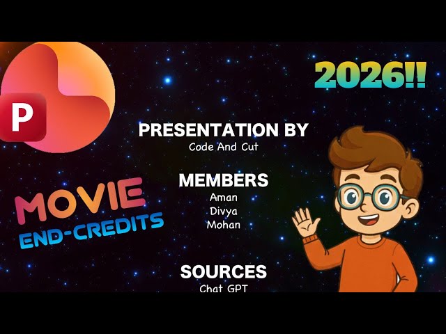 Create Movie-Style End Credits in PowerPoint (Under 1 Minute!) 🚀| @CodeandCut03