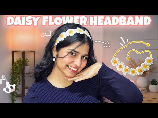 Crochet Daisy Flower Headband Tutorial | Easy Crochet For Beginners