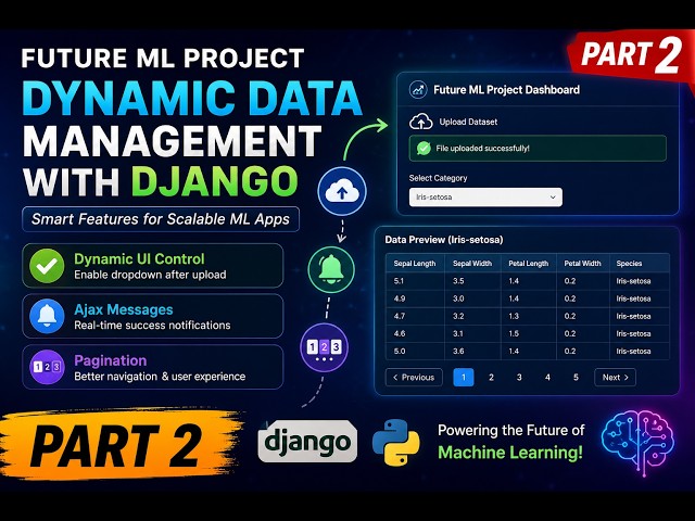 Django CSV Upload Project Part 2 | AJAX Messages, Dynamic Dropdown & Pagination