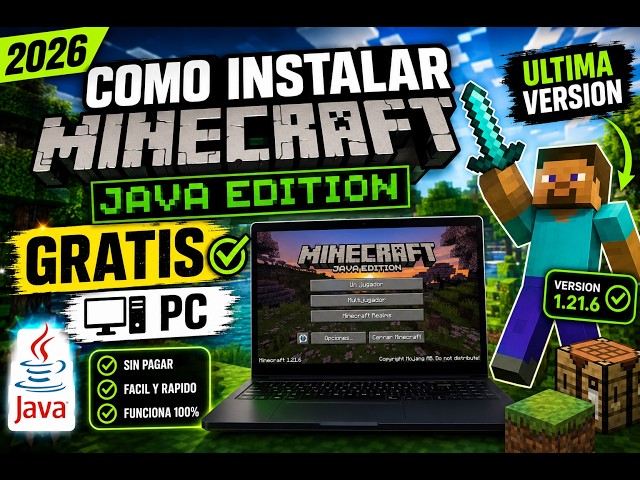 Cómo INSTALAR MINECRAFT JAVA GRATIS en PC | ÚLTIMA VERSIÓN 2026, SEGURO y LEGAL - Ploit